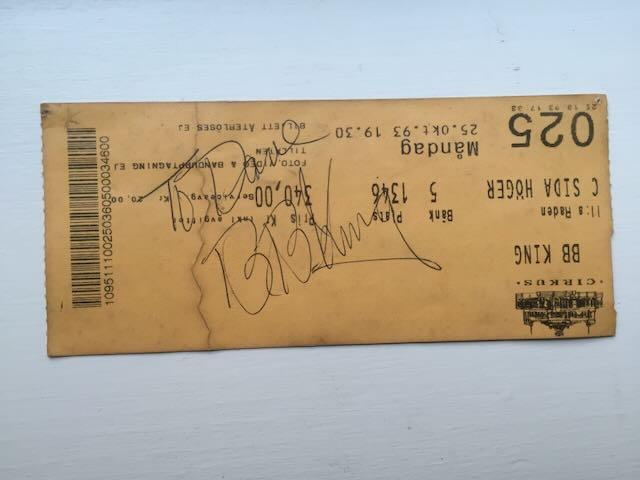 B.B. King — Oct 25, 1993 (Cirkus, Stockholm) Ticket