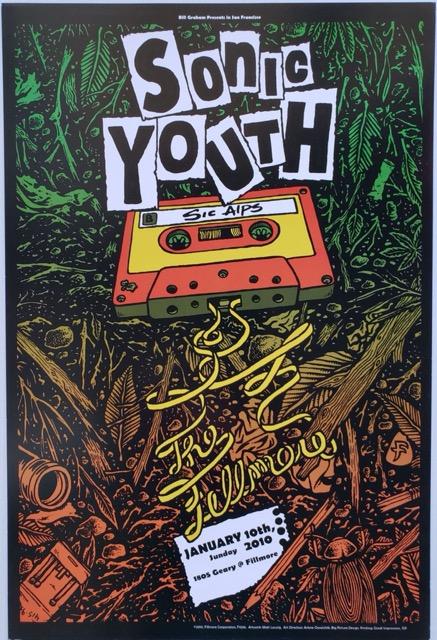 Sonic Youth — Jan 10, 2010 (The Fillmore, San Francisco) Poster