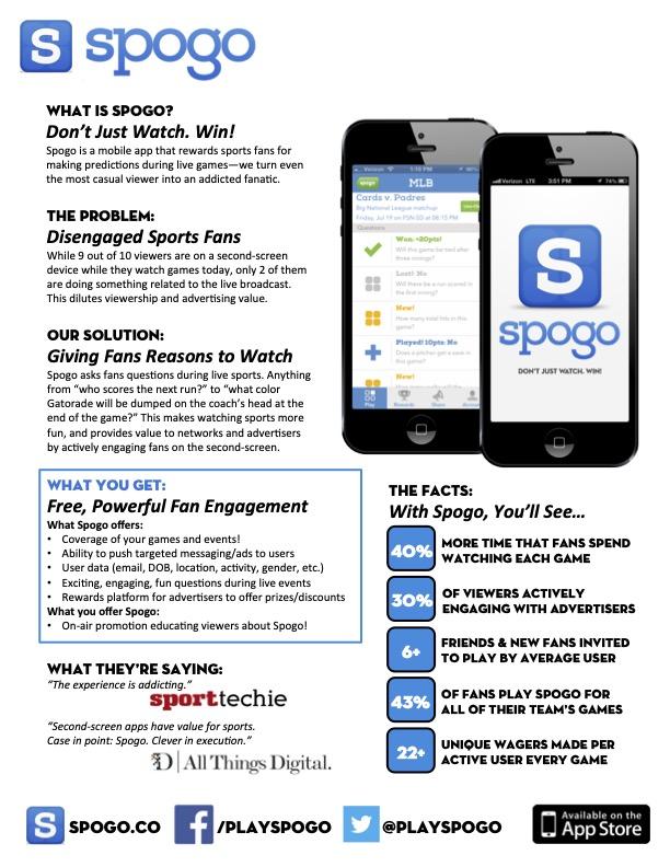 Spogo one pager, page 1