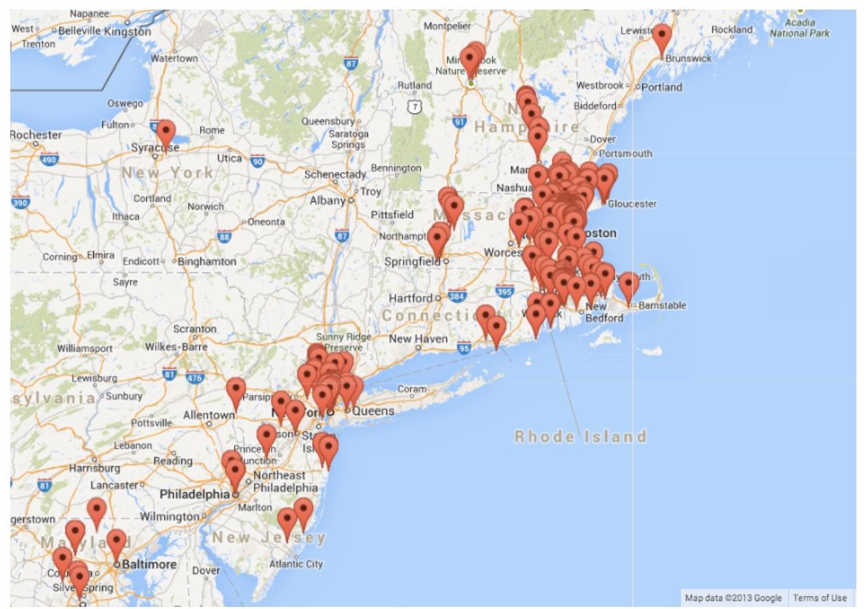 Spogo Sunday Wagers Map